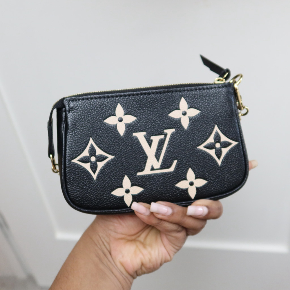 Louis Vuitton Mini Pochette Accessoires Bicolor Monogram Empreinte Leather